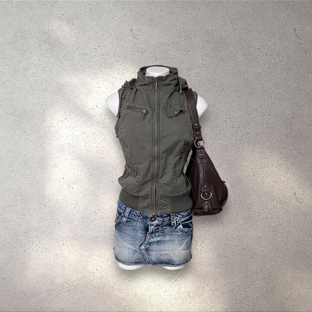 Y2K Downtown Coalition Faux Fur Lined Vest